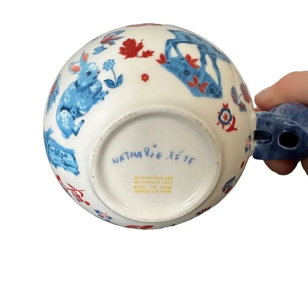 Anthropologie Measuring Cups NATHALIE LETE Set of 3 BIBELOT Squirrel Deer Flora